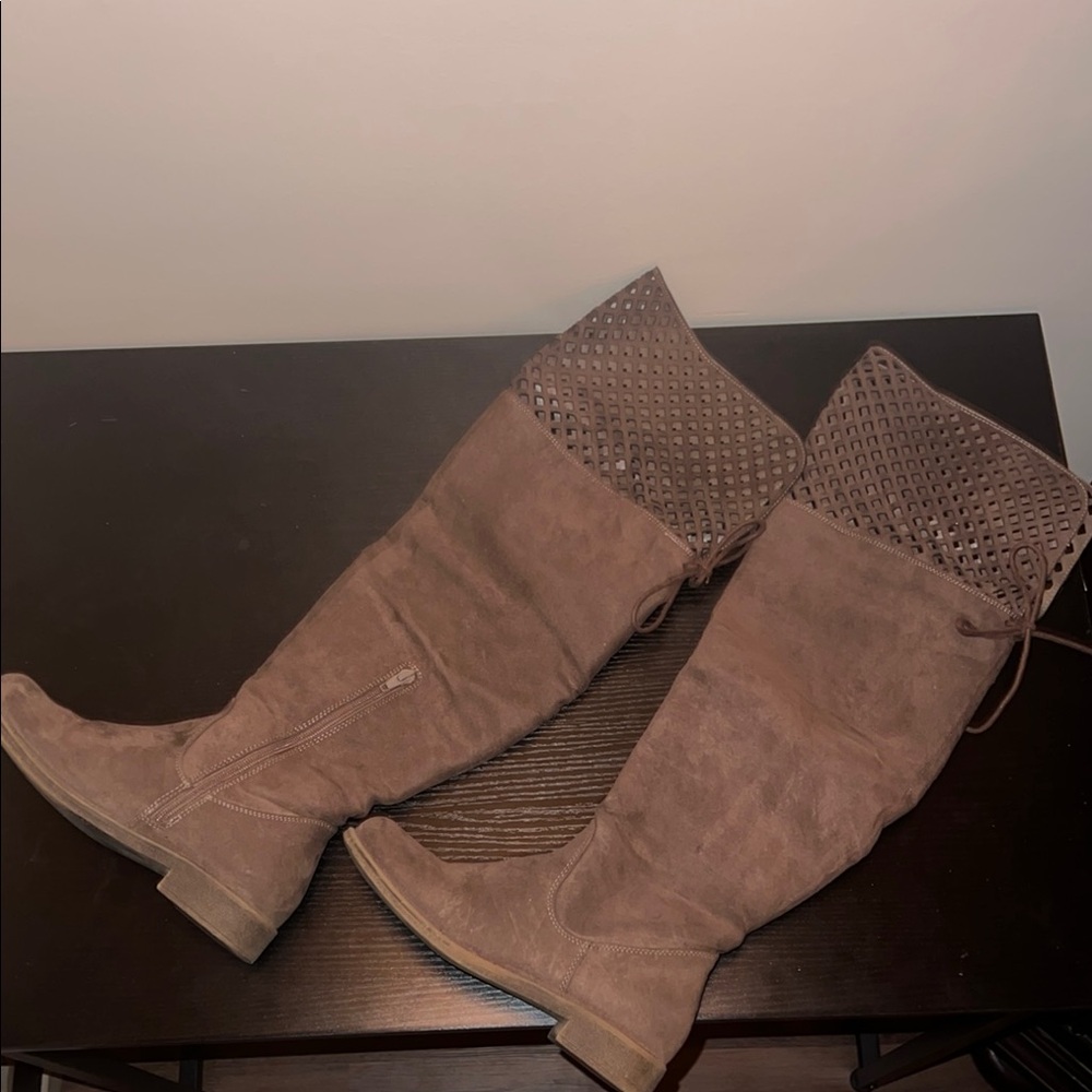 Brown Knee-High Boots